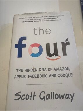 The Four by Scott Galloway - White Cover with Multicolor Logo
